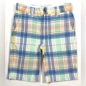CLASS CLUB Boys’ Modern Fit Pastel Multicolored Plaid Bermuda Chino Shorts‎ 8